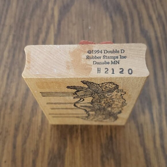 Double D Wood Mounted Tropical Oasis Trees and Palms Rubber Stamp H2120 - Picture 8 of 8